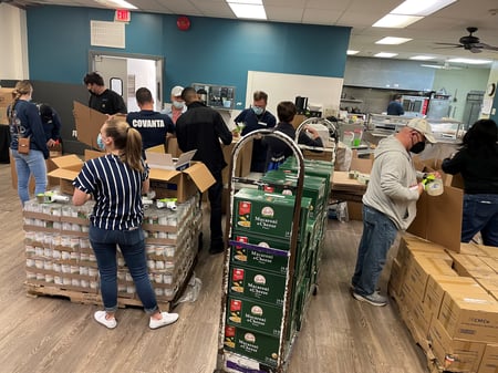 Packing Easter Meals for Local Families