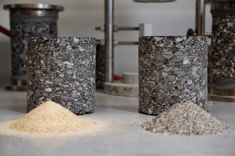 asphalt made from TAPS' recovered aggregate, tested at Rowan University 
