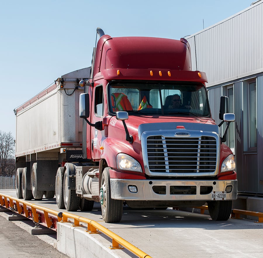 Truck on ramp