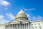 View of US Capitol building.