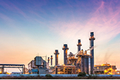 View of industrial facility.