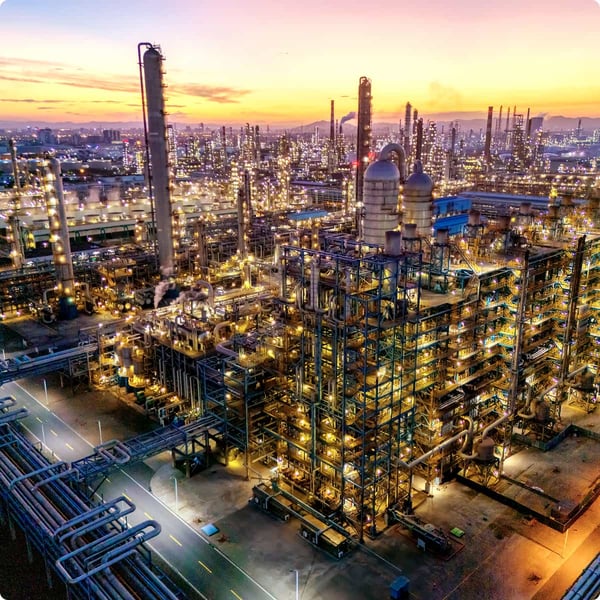 Chemical plant exterior view.
