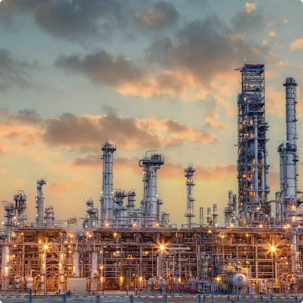 Power plant creating energy for utility company.