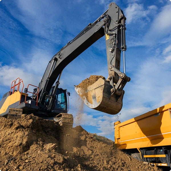 Construction equipment for an engineering team.