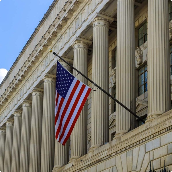 Exterior of a government agency building.