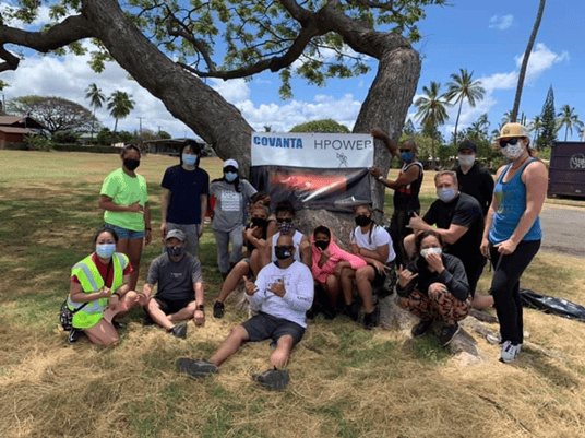 H-POWER employees participate in cleanup