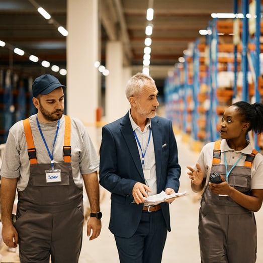 food and bev workers talking