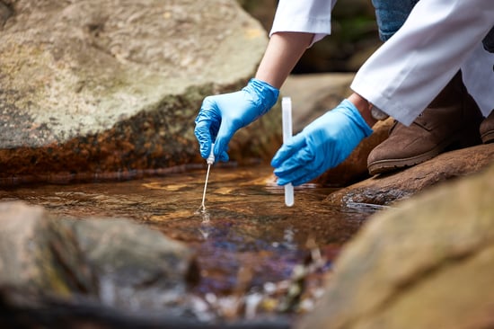 science-nature-and-scientist-with-water-sample-fo-2023-11-27-05-29-02-utc