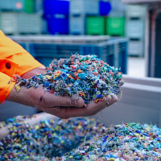 shredded mixed plastic waste